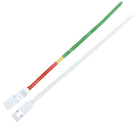 WOONEKY 2 Piezas Regla De Medición Artículos De Registro De Bebé De Medida Métrica Suave La Monitores De Grasa Corporal Para Adhesiva Blanca Green Plastico Pp