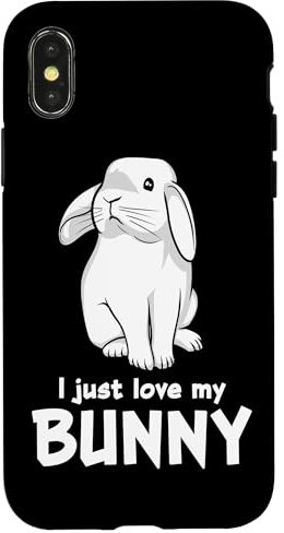 Hülle für iPhone X/XS I Just Love My Bunny Hase Kaninchen Kinder Jungen Mädchen