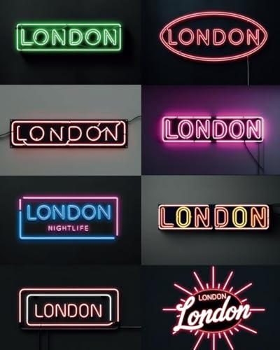 London neon signs notebook | 8x10 lined 100 pages | London lover Londoner notebook love London travel | get **it done notebook
