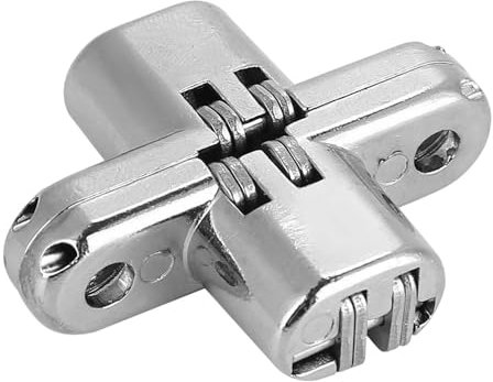 Sturdy Zinc Alloy Hinge with Steel Block, Smooth Roller Track, 180° Opening Angle, Suitable for Folding Doors, Folding Tables and Other Furniture (Extra Small)