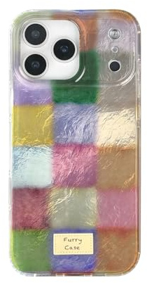 Reownest Handyhülle für iPhone 17 Pro max Hülle, Cute Bunt Dopamin Kariert Muster Aesthetic Design mit Stoßfeste Kratzfeste Soft Case für Mädchen Frauen - Bunt