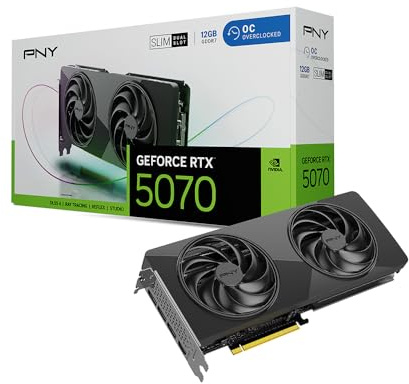 PNY NVIDIA GeForce RTX™ 5070 Slim Dual-Lüfter, Dual-Slot OC-Grafikkarte
