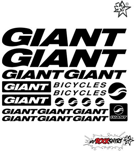 myrockshirt Giant Set 30 cm Tuning Aufkleber Sticker Decal `+ Bonus Testaufkleber Estrellina-Glückstern®, gedruckte Montageanleitung