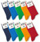Mat And Vic's Chausettes, Confortables, Respirantes - Fun Colors - Lot de 10 paires 43-46