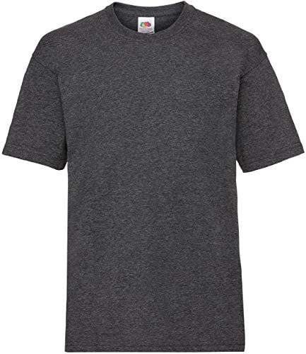 Fruit of the Loom Childrens/Kids Unisex Valueweight Short Sleeve T-Shirt (14-15) (Dark Heather)