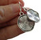 ✿ GEWELLTE MANDALA SCHEIBE 925 SILBER OHRRING ✿ echt Silber Haken Ohrringe