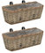 Festnight Balkon-Pflanzgefäß 2 STK. | Balkonkasten | Terrasse Blumenkasten | Garten Blumentopf | Pflanzkübel | Braun Korbweide mit PE-Auskleidung 40 x 16 x13 cm / 60 x 18 x 13 cm