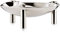 Stoff Nagel Schale, Metall, Silber, 5,6 x 13,8 cm
