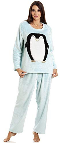Camille Womens Supersoft Warm Fleece Character Pyjama Sets