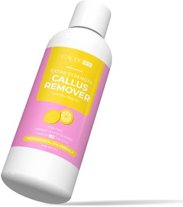 Cacee Callus Remover for Feet 8oz, Gel Formula with Tea Tree Oil & Lemon Scent, Works Great with Foot Scrubber, Foot File, or Pumice Stone, Callous or Corn Remover