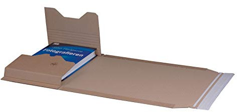 KK Verpackungen® Höhenvariable Versandverpackung für Büchersendungen | 25 Stück, DIN A4, 304x215x80mm | Buchverpackung, Wickelverpackung mit Selbstklebeverschluss & Aufreißfaden