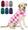AOFITEE Wendbarer Hundemantel, warme Hundejacke, karierter Wintermantel für Hunde, dick gepolsterte Hundeweste für den Winter, Hundejacke, kaltes Wetter, Hundemäntel mit Leinenloch für kleine,