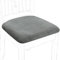 PiccoCasa Dining Chair Seat Covers Set of 6, Velvet Chair Seat Cover with Ties for Dining Room - Stretch Dining Chair Covers for Wedding Hotel, Removable Washable Chair Covers Gray
