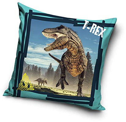 Une T-Rex Dinos Dinosaurier Kissenhülle Kissenbezug 40x40 cm (TREX 203002)