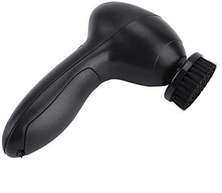 Brosse de nettoyage de chaussures électrique, brosse de cirage de chaussures électrique Kit de cireur de chaussures Kit de nettoyage de poussière portable sans fil noir pour chaussures en cuir Sacs Ca