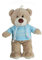 VRasehorn Plüsch Bär mit Kapuzenpulli Gute Besserung ca. 32 cm Pulli blau , Plüschtiere Kuscheltier Kuschelbegleiter Teddybär