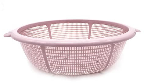 CABLEPELADO Escurridor Verduras plastico, Escurridor Pasta, Colador de Cocina, Colador de Drenaje, Escurridor de Cocina, Diámetro Superior 31 cm, Plástico, Libre de BPA, Apto Lavavajillas, Rosa