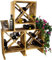 Kistenkolli Altes Land Weinregalkiste X weiß/Natur/geflammt Maße 50x40x27cm Regalkiste Flaschenablage Weinschrank Weinkiste Flaschenkiste (3er Set Weinregal X geflammt)
