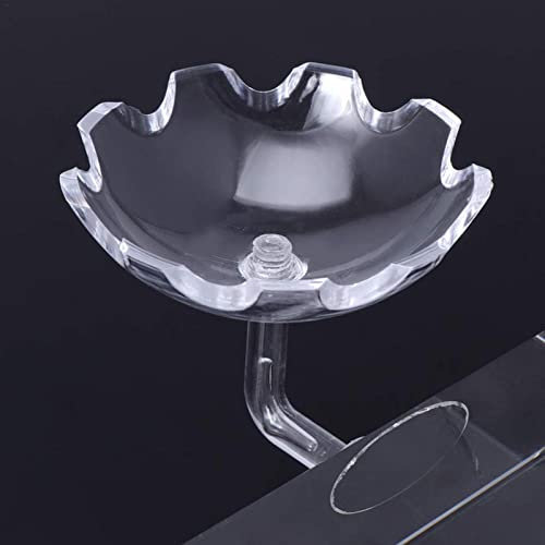 Garnelen Futterschale Acryl Garnelen Futterschale Glas Aquarium Futterschale Blütenform Transparent Garnelenfutterautomat Mit Saugnapf Für Garnelen, Fische, Krabben Und Andere Bodenfische