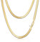 Amberta Damen Flache Schlangen Halskette aus 925 Sterling Silber: 18K Vergoldet 4.5 mm 50 cm