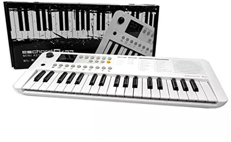 FBT E-Chord SK37 - Mini Tastiera Digitale da 37 Tasti e 32 Voci 100 Suoni, USB e MIDI, Bianco