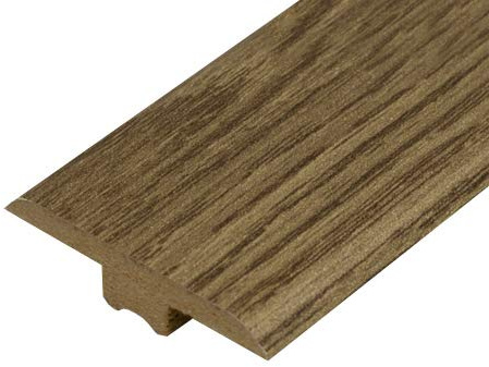 Universal Moudlings Laminate & Wood Flooring T Section Transition Bar MDF Threshold Strip Edge Profile Door Strip Trim (Oak Brown)