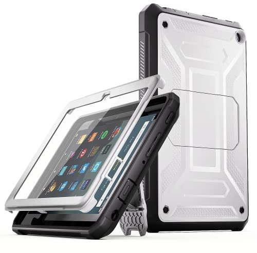 Hülle mit Kickstand für das Neue 8 Zoll Tablet - TrendGate Full Body Rugged Hands-Free Viewing Stand Back Cover mit - Grau