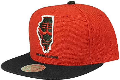 Mitchell & Ness Chicago Bulls State Insider Orginal Fit Snapback NBA Cap Rot/Schwarz