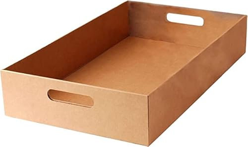 Bllu Eye 10 x Cardboard Trays Fruit Cans Drinks Boxes Brown Vegetable Herb Produce Storage Trays 16 x 10.5 x 4 (40x26x10)