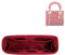 DGAZ Handtasche Tasche Organizer, Seide Tasche Innentasche für Lady Dior, Seidige Berührung Taschenorganizer Shaper Einsatz (Rouge Moyen, Lady Dior Medium)