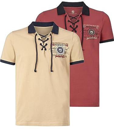 Jan Vanderstorm Herren Doppelpack Poloshirt Eljar | | kurzarm Polohemd | reine Baumwolle | große Größen L-7XL