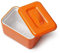 Zeal Insulated Butter Dish, Large 500 grams Capacity Double Walled Butter Tub/Container with Lid, Melamine - Neon Orange