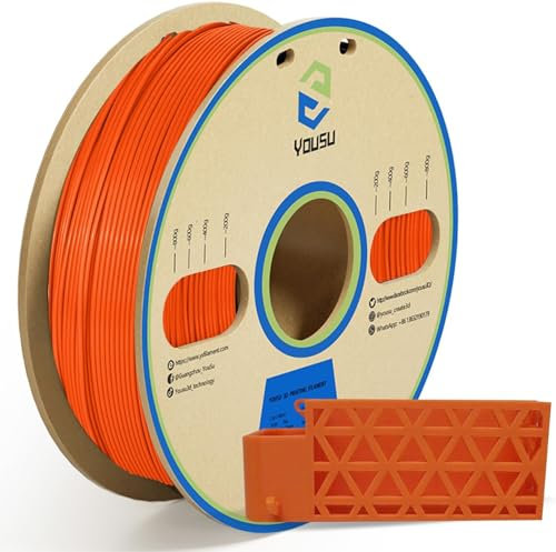 YOUSU pla filament 1.75, 3d drucker filament, 3d filament pla 1kg (2,2 lbs), pla orange