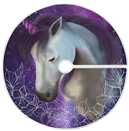 351 91cm/36Inch Weihnachtsbaumdecke Tannenbaum Decke Christbaumdecke Für Weihnachtsfeier Zuhause Heimdekorationen Einhorn Lila