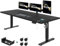JUMMICO Höhenverstellbarer Schreibtisch 200 x 80 cm mit Kabelwanne, Höhenverstellbar Elektrisch Stehpult mit USB-Buchse, Computertisch, Ergonomischer Steh-Sitz Tisch, Bürotisch, Schwarz