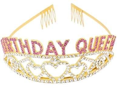 SAFIGLE Hinestone-geburtstags-tiara? Geburtstag Tiara Stirnband Prinzessin Geburtstag Damen Stirnbänder Prinzessin Zubehör Kopfbedeckungen Für Damen Mädchen Haarschmuck Fräulein