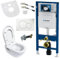 Geberit Hänge Dusch Wand WC Taharet Bidet Toilette + Vorwandelement + Absperrventil