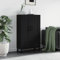 CCCINER Highboard Schwarz 69,5x31x115 cm Holzwerkstoff,Elegantes Highboard aus Echtholz Viel Stauraum für Ordnung und Präsentation