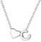 ChicSilver 925 Silber Kette, Buchstabe Halskette mit Herz, Kleine Herz Kette mit Buchstabe C Anhänger, Initialen Modeschmuck für Hochzeit Verlobung