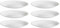 Acan Tradineur - Pack de 6 Platos Llanos Modelo Titan - Fabricado en Vidrio Opal - Moderno diseño Ondulado - Ideal para cenas Familiares y Eventos - Ø 24 x 2,3 cm