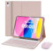 MAYPHY Keyboard Case with Mouse for iPad (A16) 11th Generation 11 Inch 2025/iPad 10th Generation 10.9 Inch 2022, UK Layout,Detachable Keyboard Case, Multi-Angle Viewing, with Pencil Holder, Pink