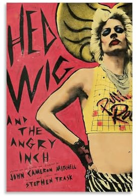 LISHDUNS Filmposter Hedwig und der wütende Zoll für Schlafzimmer, Wohnzimmer, Wanddekoration, Poster, Ästhetik, Art-Deco, 20 x 30 cm, ungerahmter Stil