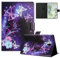TEDTIKJT Coque pour Samsung Galaxy Tab A 10.5 2018 Etui Tablette Housse SM-T590 T595 PU Cuir Flip Support Protection Motif Peint étuis pour Samsung Galaxy Tab A 10.5 2018 Coque,Papillon Violet