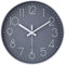 jomparis 20cm Modern Quartz Lautlos Wanduhr Schleichende Sekunde ohne Ticken Analoge Wanduhr Dekor für Wohnzimmer, Kinderzimmer,Küche,Büro (Grau)