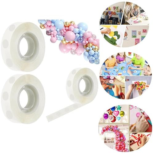 300 PCS Balloon Glue Dots Removable Balloon Sticky Spots Extra Strong Glue sticky dots double sided Tapes for Balloon Decorative Birthday Party Wedding Christmas Decorations and DIY Scrapbooking Craft