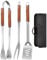 Grillbesteck Set, 3-teilig Edelstahl Grill Zubehör mit Tragetasche, Umfassendes Grillbesteck für das Grillen im Freien, Camping, Grillzubehör BBQ, Professionelle Grillzubehör für Männer Frauen