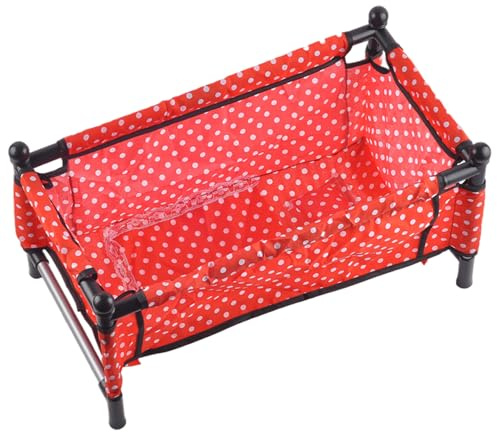 Lawnrden Babypuppenkrippe, Faltbare Babys Puppenbett, abnehmbare Babys Doll -Spielen Spielzeugkrippe, Babyzubehör, Pack & Kinder Girl Boy Geschenk