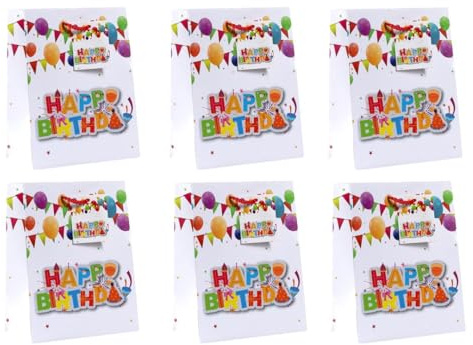 Laro Premium Line Medium/Mittel Geschenktüten Größe:H23x B18x T10x cm Geburtstagsglück/Weiß 10/20/40/100 Stk, Anzahl:100, Muster Tüten:Geburtstagsglück Weiß