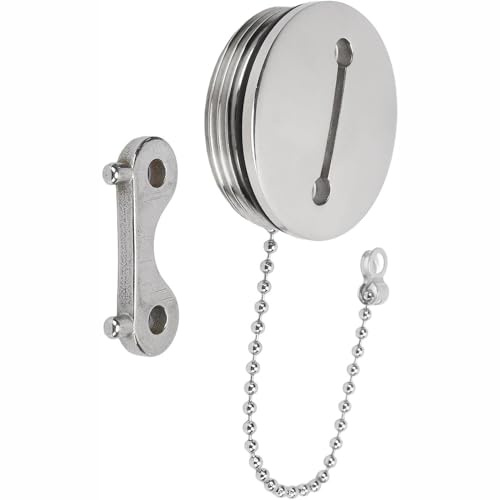 BE-TOOL Tankdeckel für Boote, Wohnwagen, Wohnmobil, Yacht, 38 mm, 316 Edelstahl, mit Schlüssel