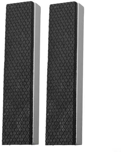 HpLive 2 Stück Schraubstock Schutzbacken 3-8 Zoll Aus Aluminiumlegierung Und Gummi Mit Magnetischer Befestigung, Rutschfestem Rhombus-Muster Zur Sicheren(6 in/150mm)